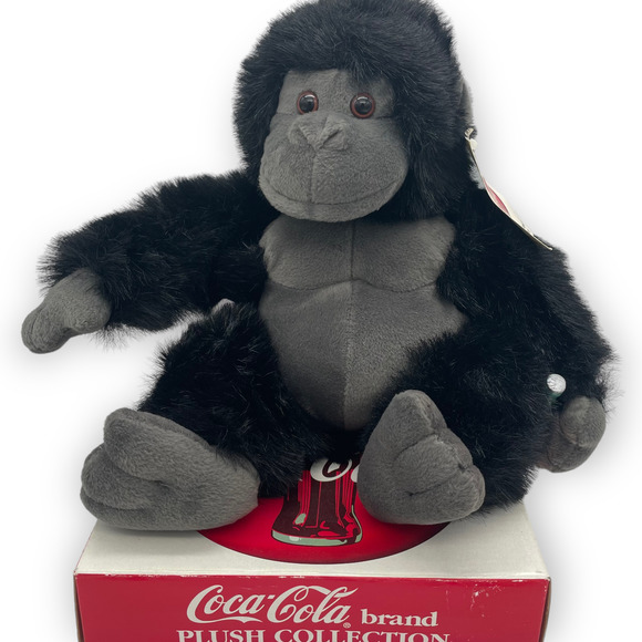 1996 Coca Cola 10-Inch Gorilla Plush New - Collectible Toy UPC 735306900548 - Picture 2 of 6